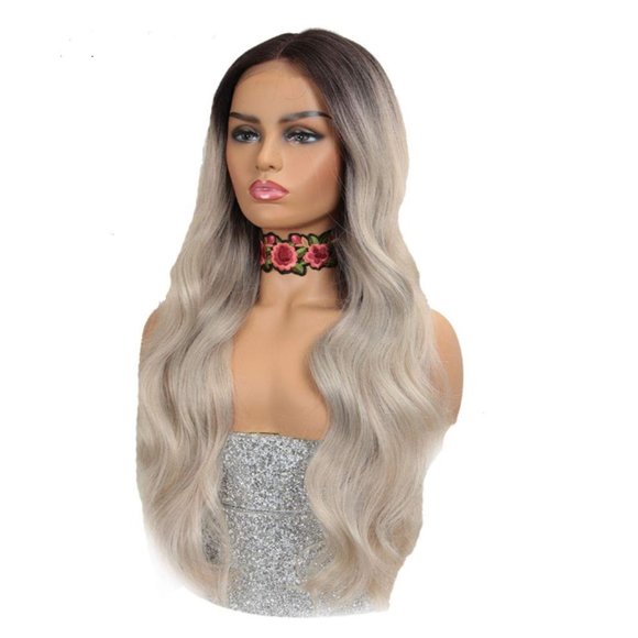 Ombre Ash Blonde Body Wave Lace Front Hair Wig main image 6